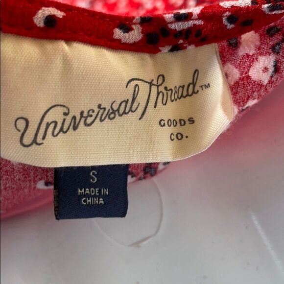 UNIVERSAL THREAD Red Floral Sleeveless Wrap Dress Size S - Picture 8 of 11